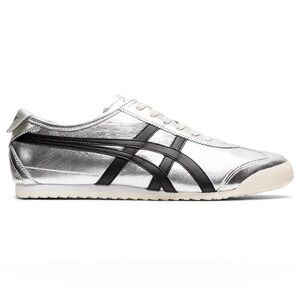 Mexico 66 Onitsuka Tiger Silver and Black Sneakers